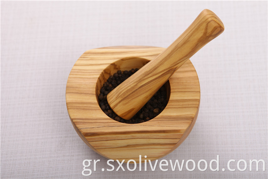 Olive Wood Mortar And Pestle